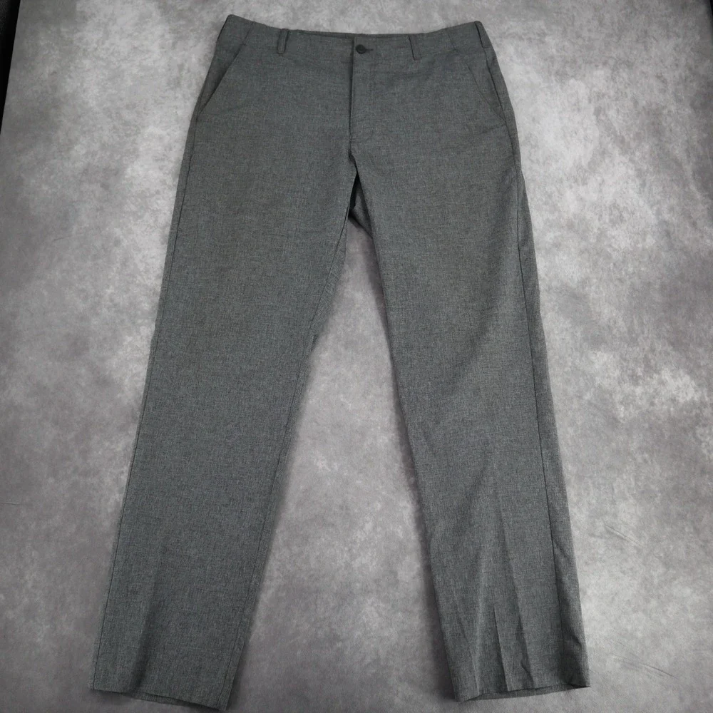 Ben Hogan Performance Pants Golf Gray 34x32 Stretch Flat Front Active Travel